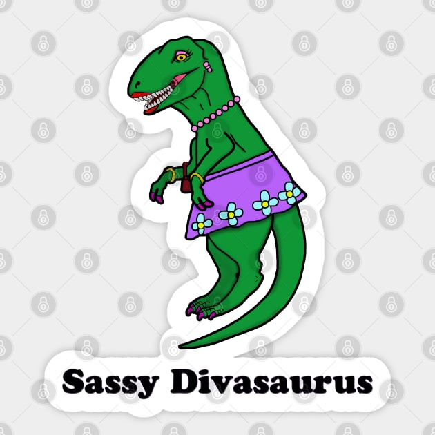 Sassy Divasaurus Sticker by BlakCircleGirl